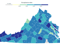 Virginia College Acceptance Rates, 2019-20