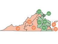 Regions that will gain, lose representation