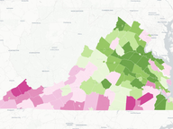 Virginia Population Change: 2020 to 2024