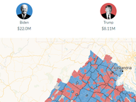 Presidential Donations by Precinct - Through Oct 14, 2020