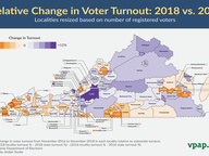 Relative Change in Turnout: 2016 vs 2018