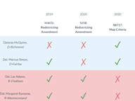 Panel Members' Votes on Redistricting