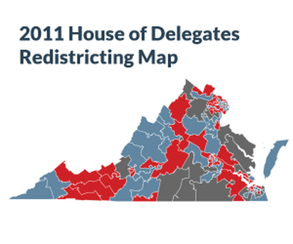 Image for 2011 House of Delegates Redistricting Map
