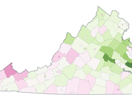 Virginia Population Change by Locality