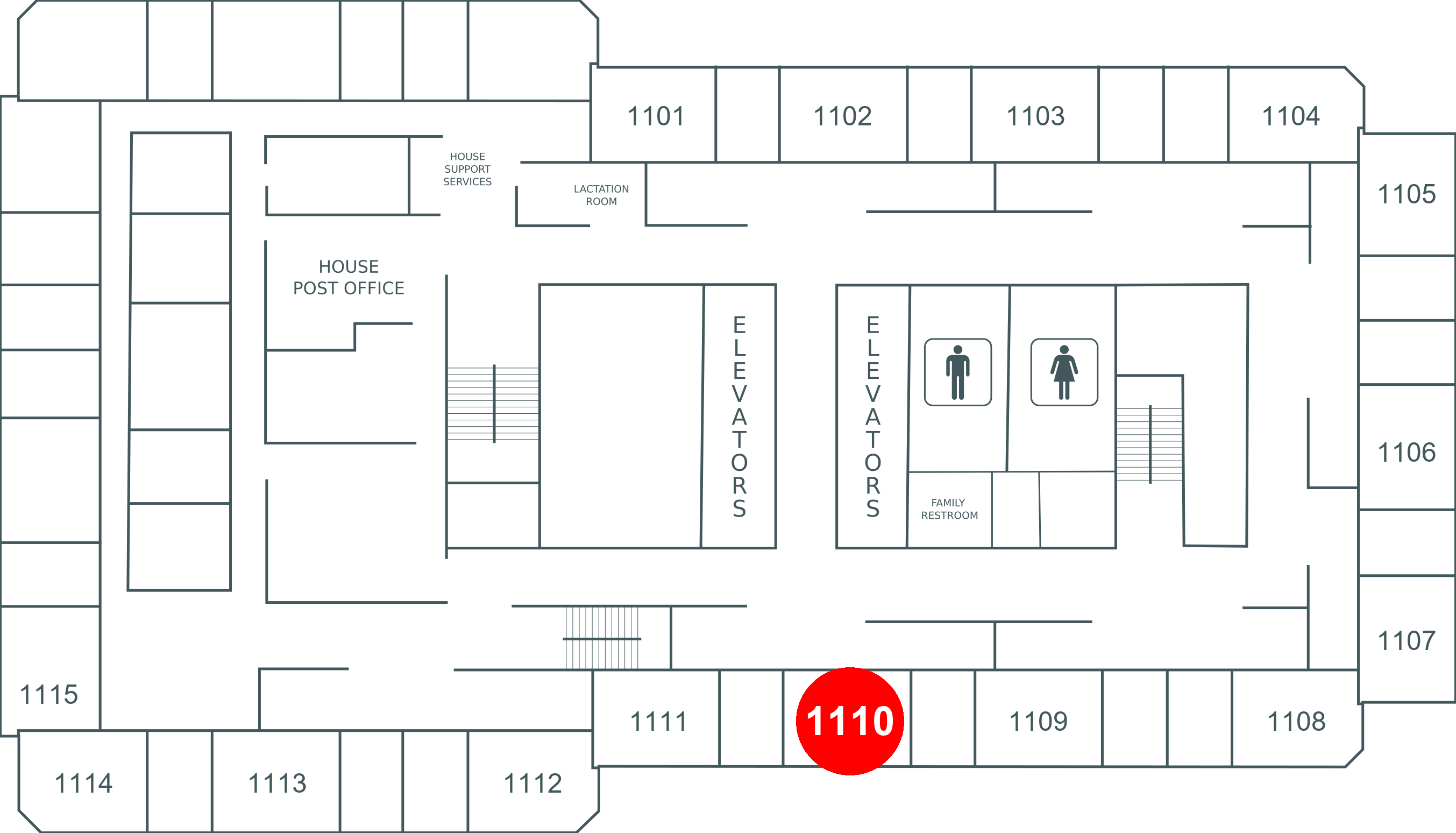 Floor map for room 1110