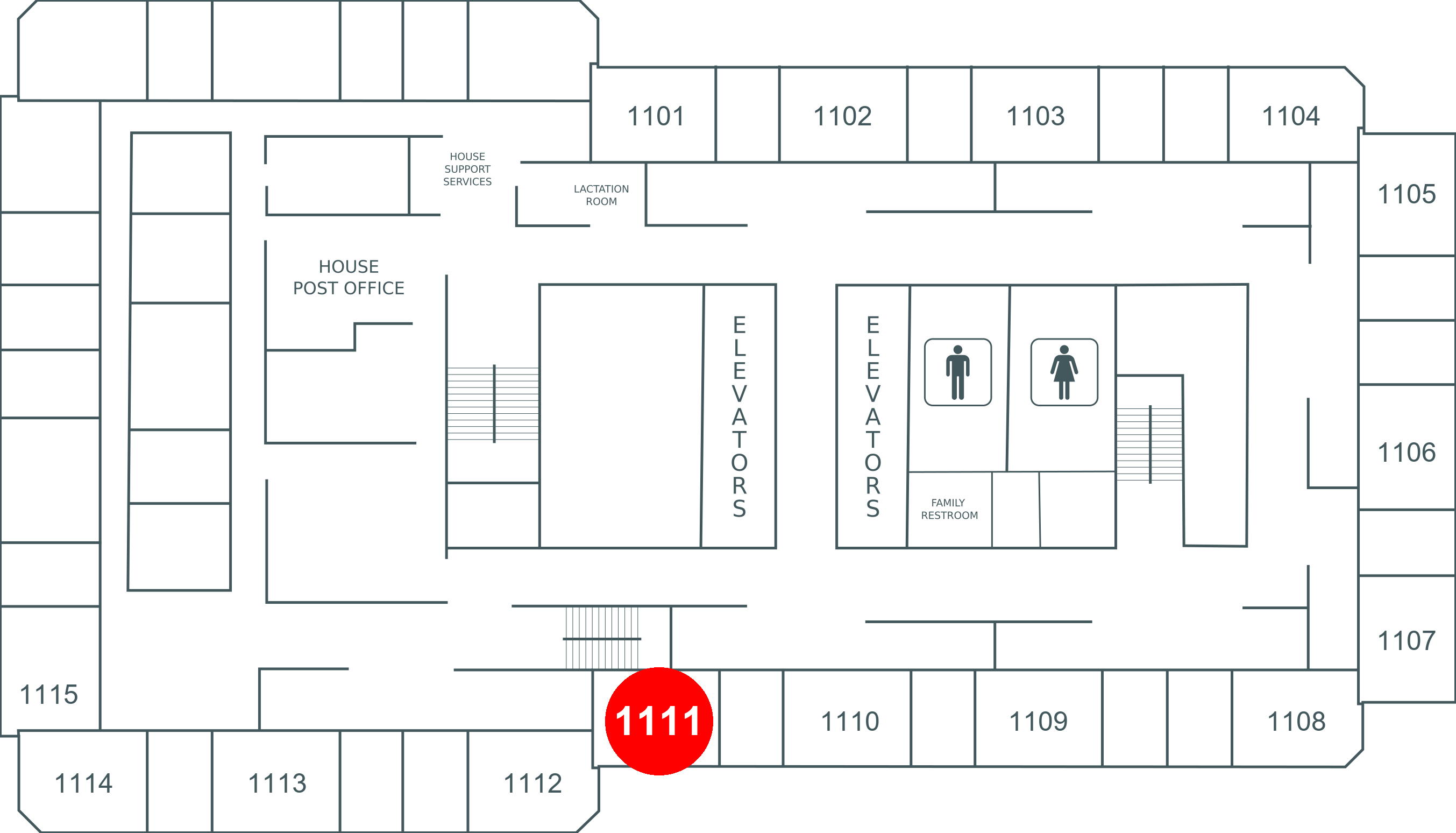 Floor map for room 1111