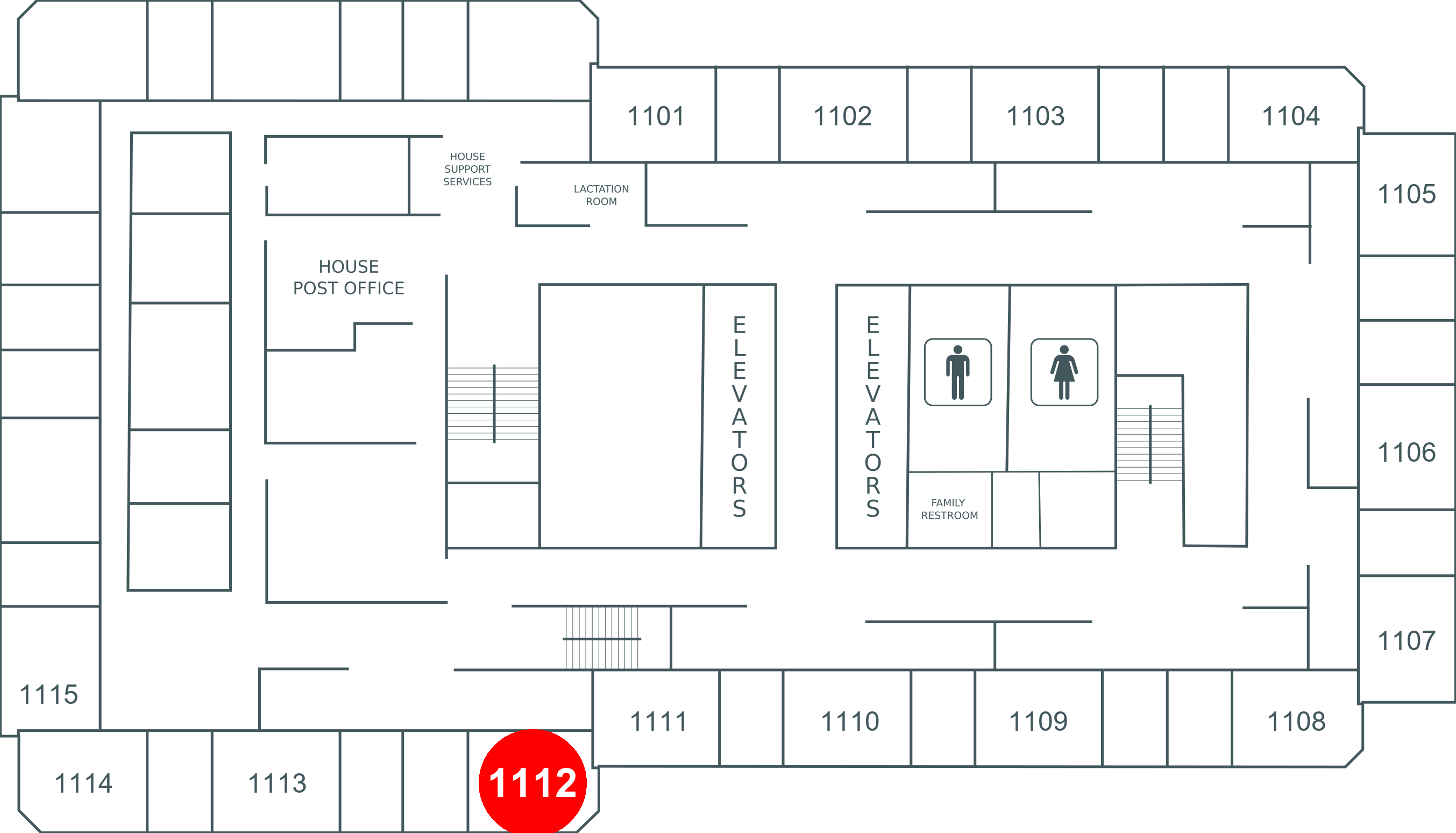Floor map for room 1112