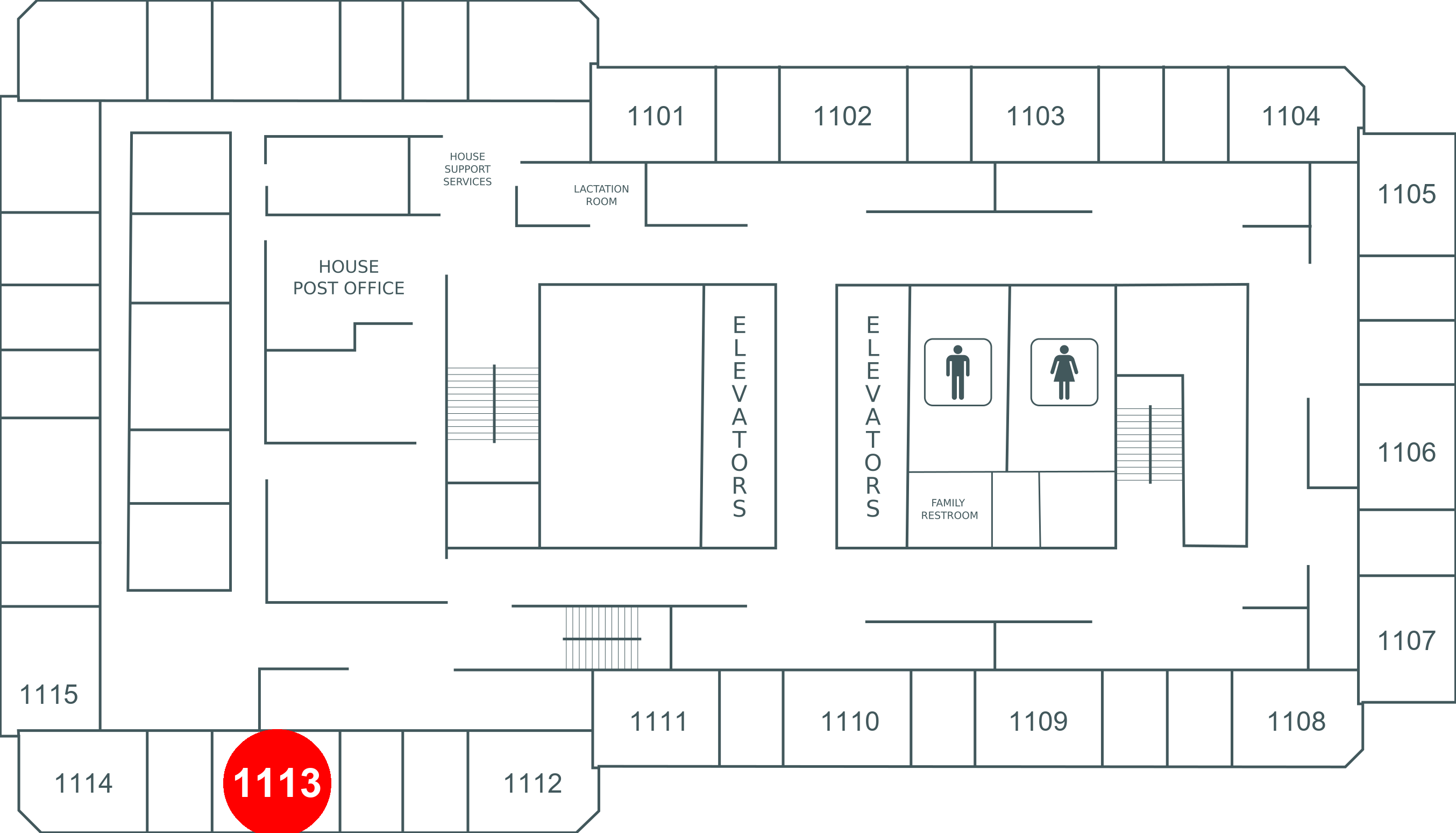 Floor map for room 1113
