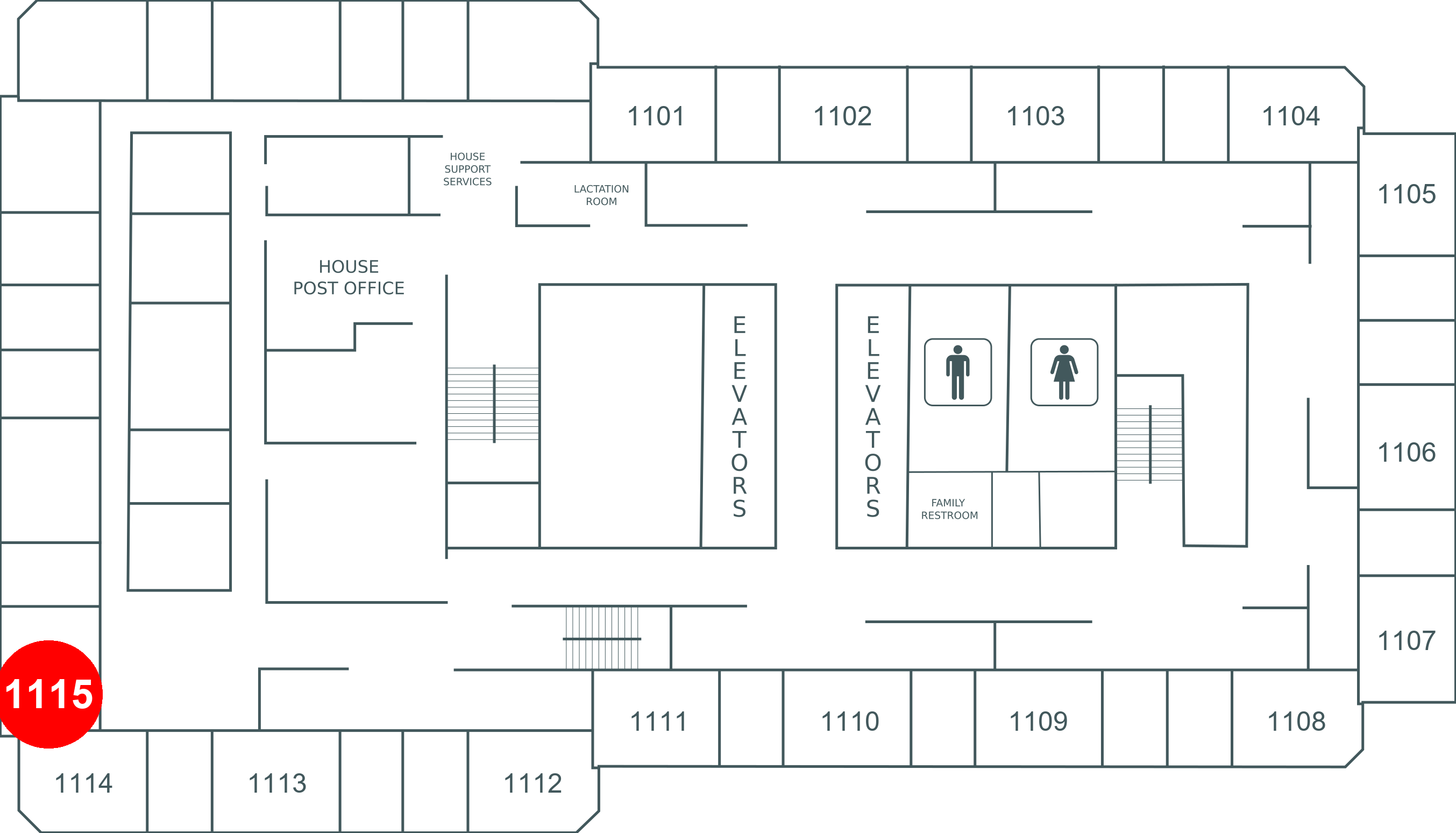 Floor map for room 1115