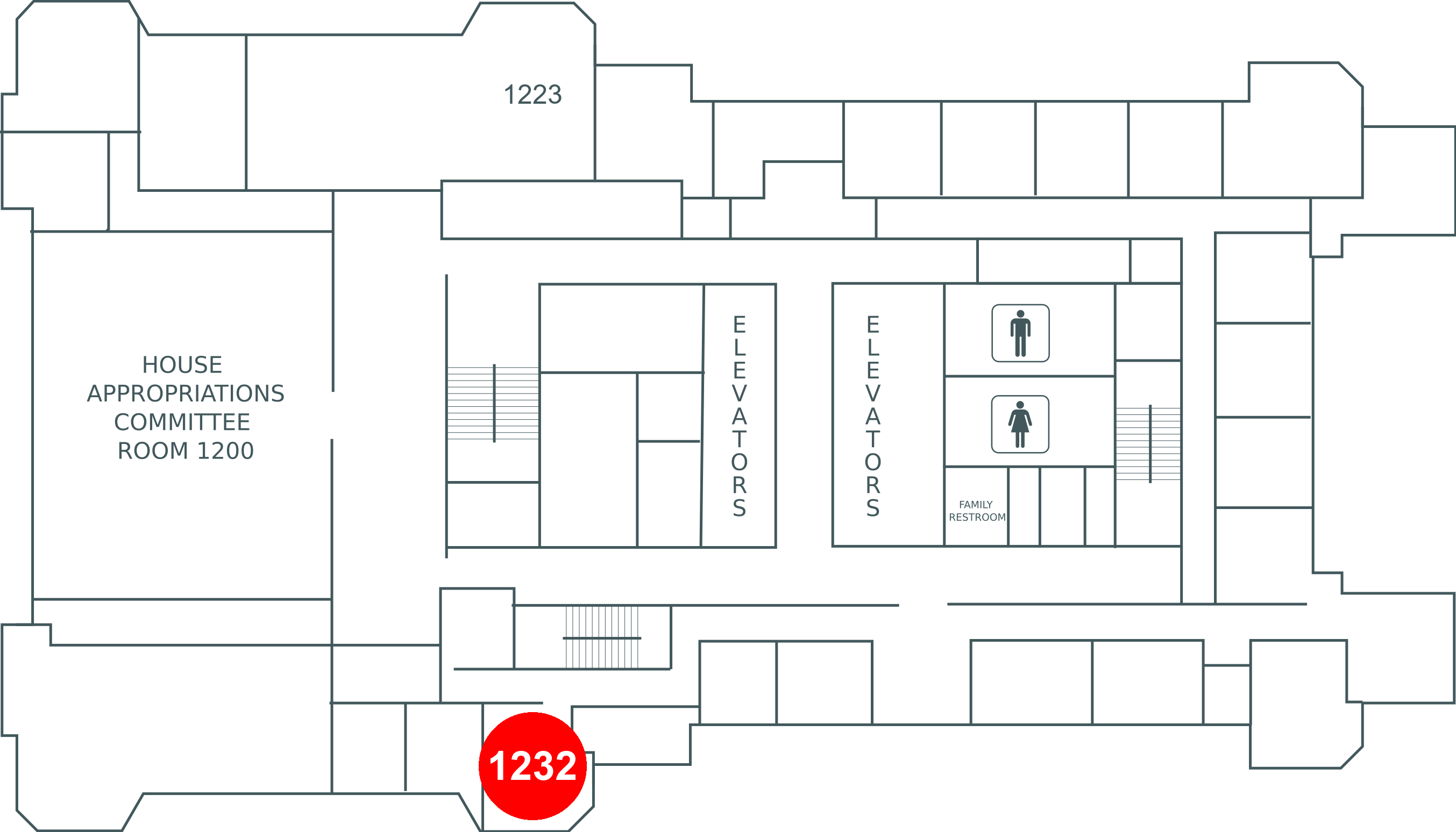 Floor map for room 1232