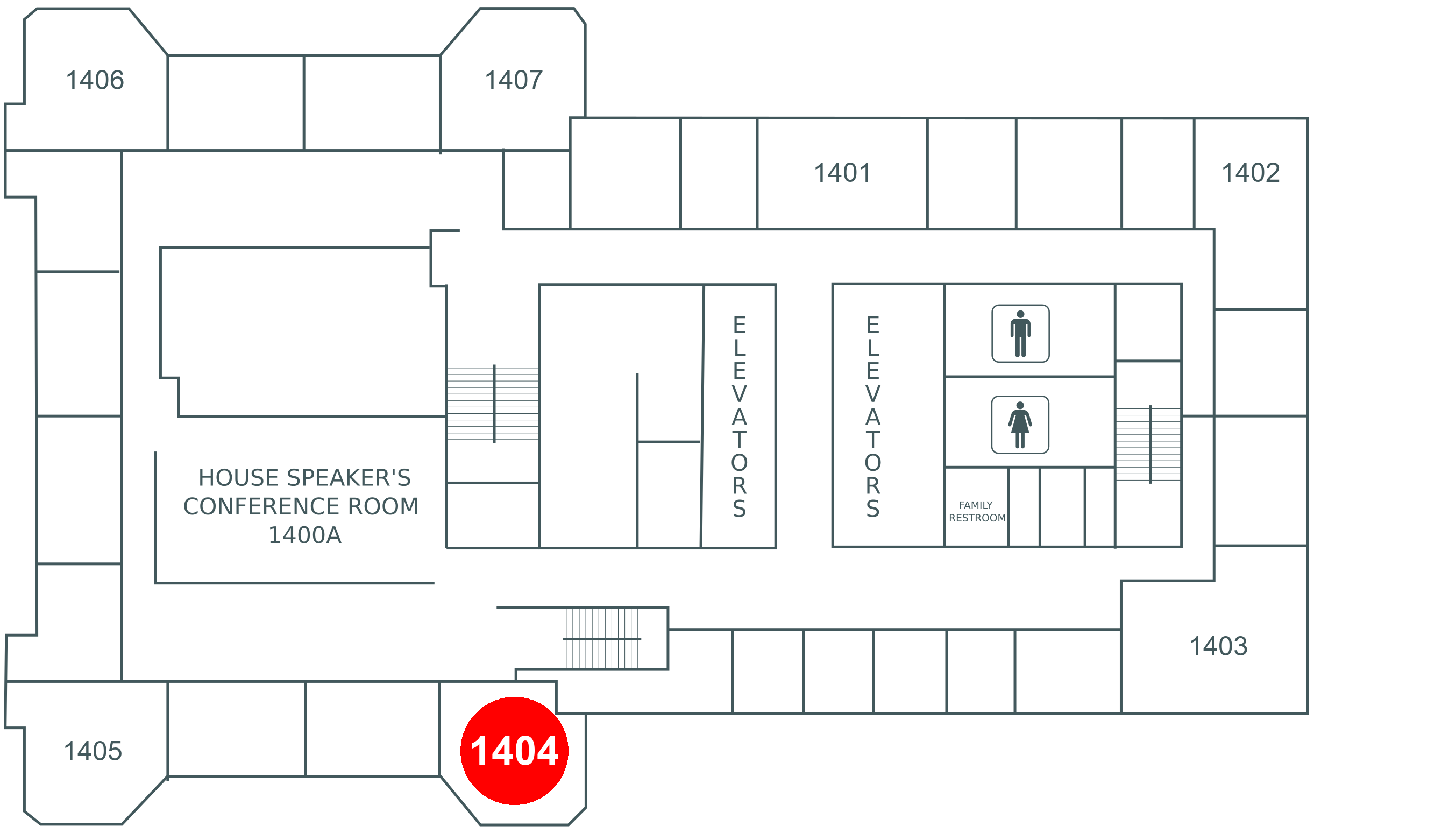 Floor map for room 1404