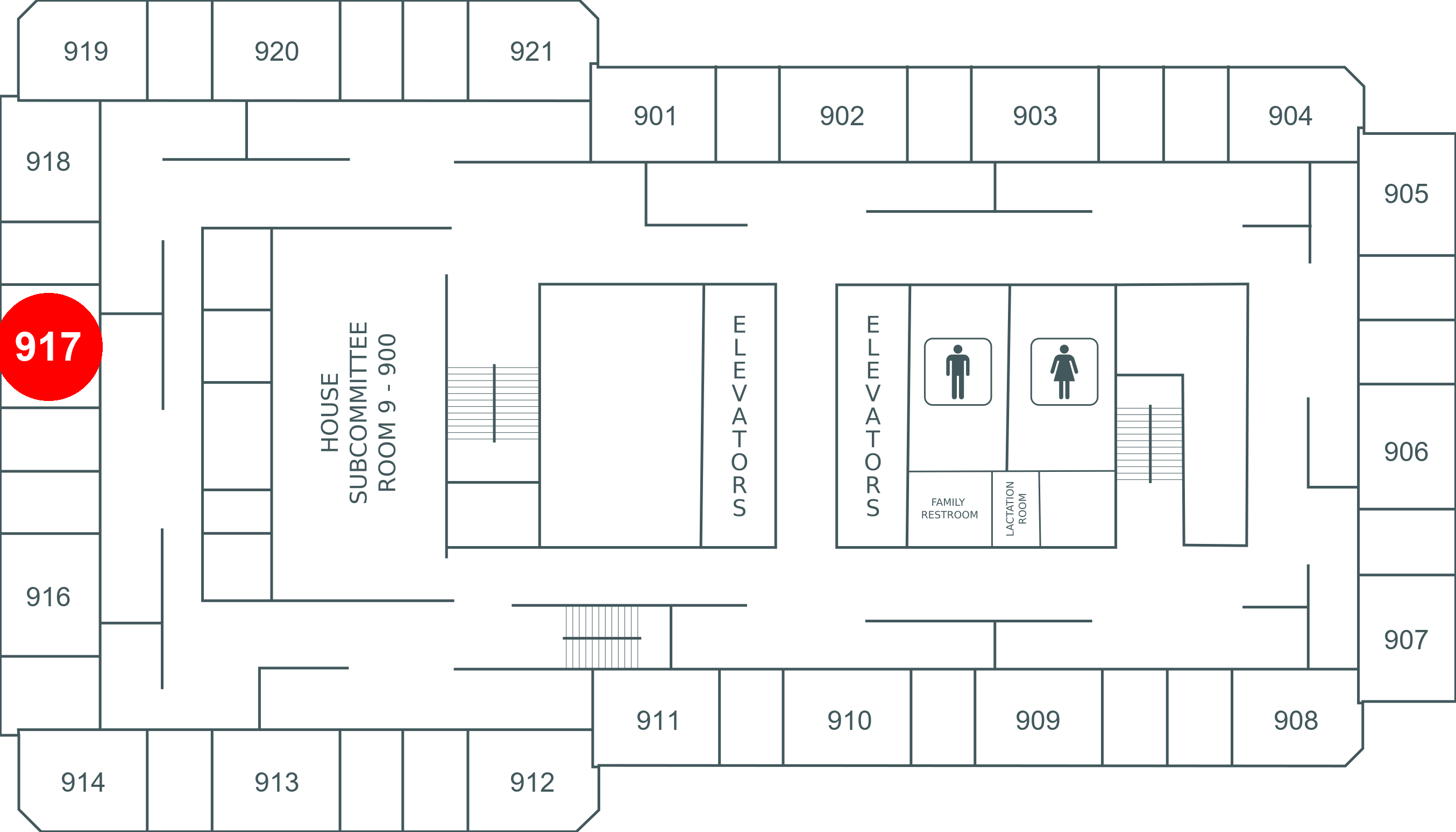 Floor map for room 917