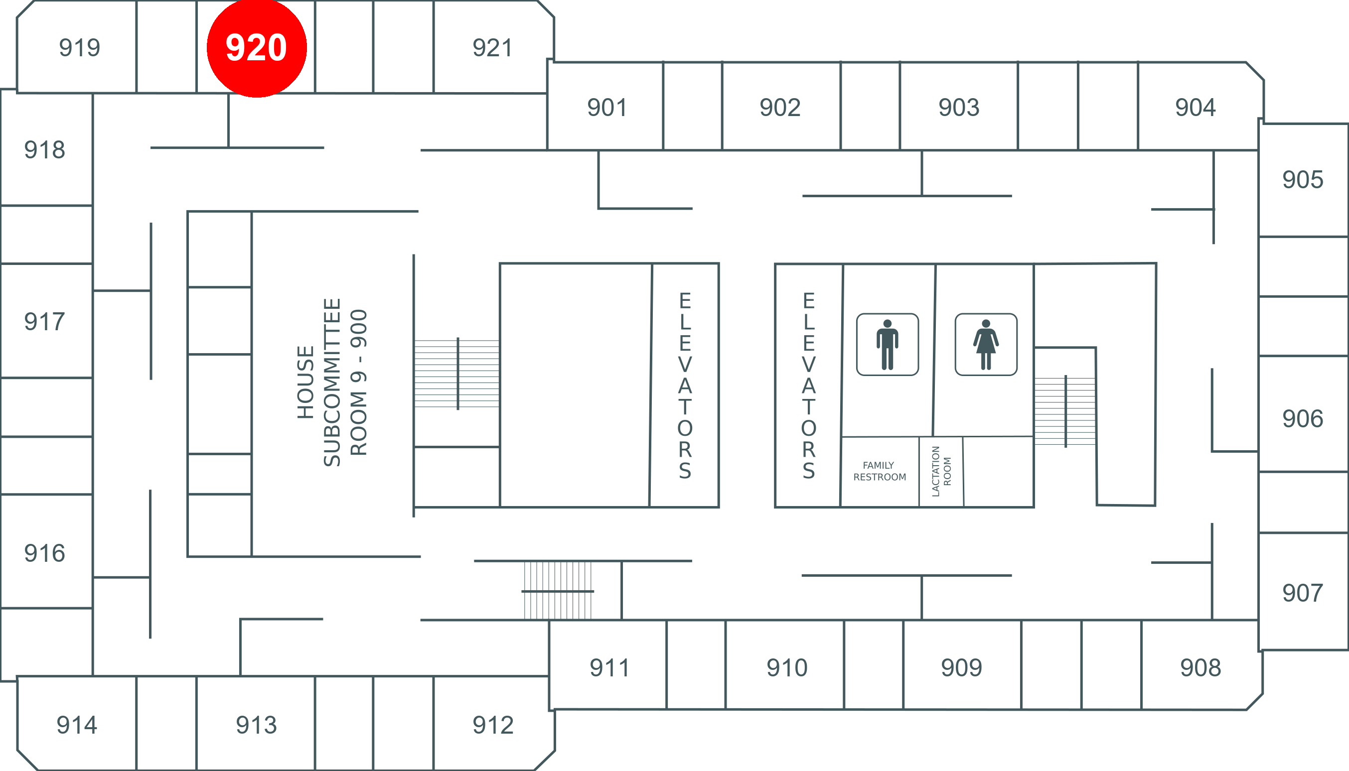 Floor map for room 920